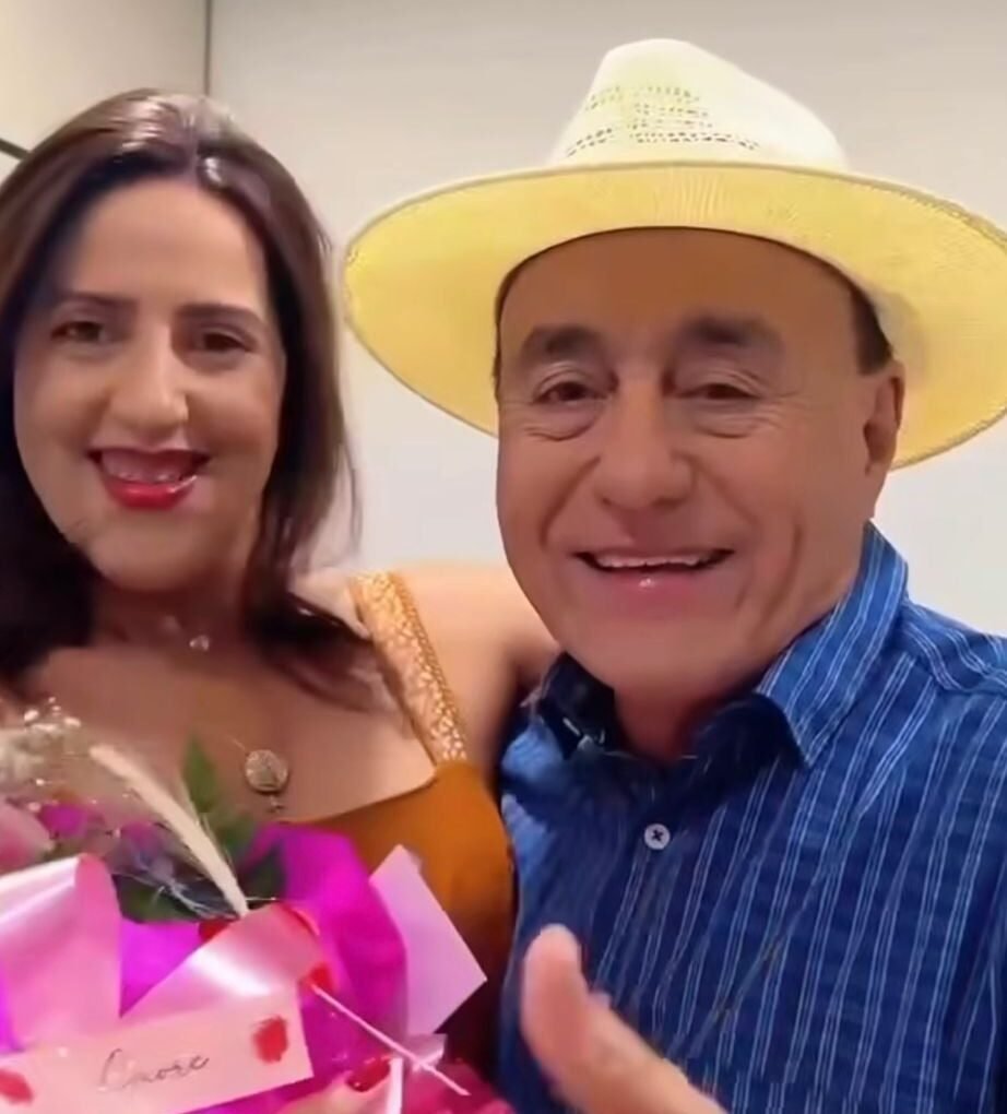Prefeito compartilha vídeo com momentos ao lado da esposa, destacando tradição de gestos românticos e declaração de amor nas redes sociais.