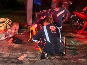 Acidente entre duas motocicletas em Cruzeiro do Sul