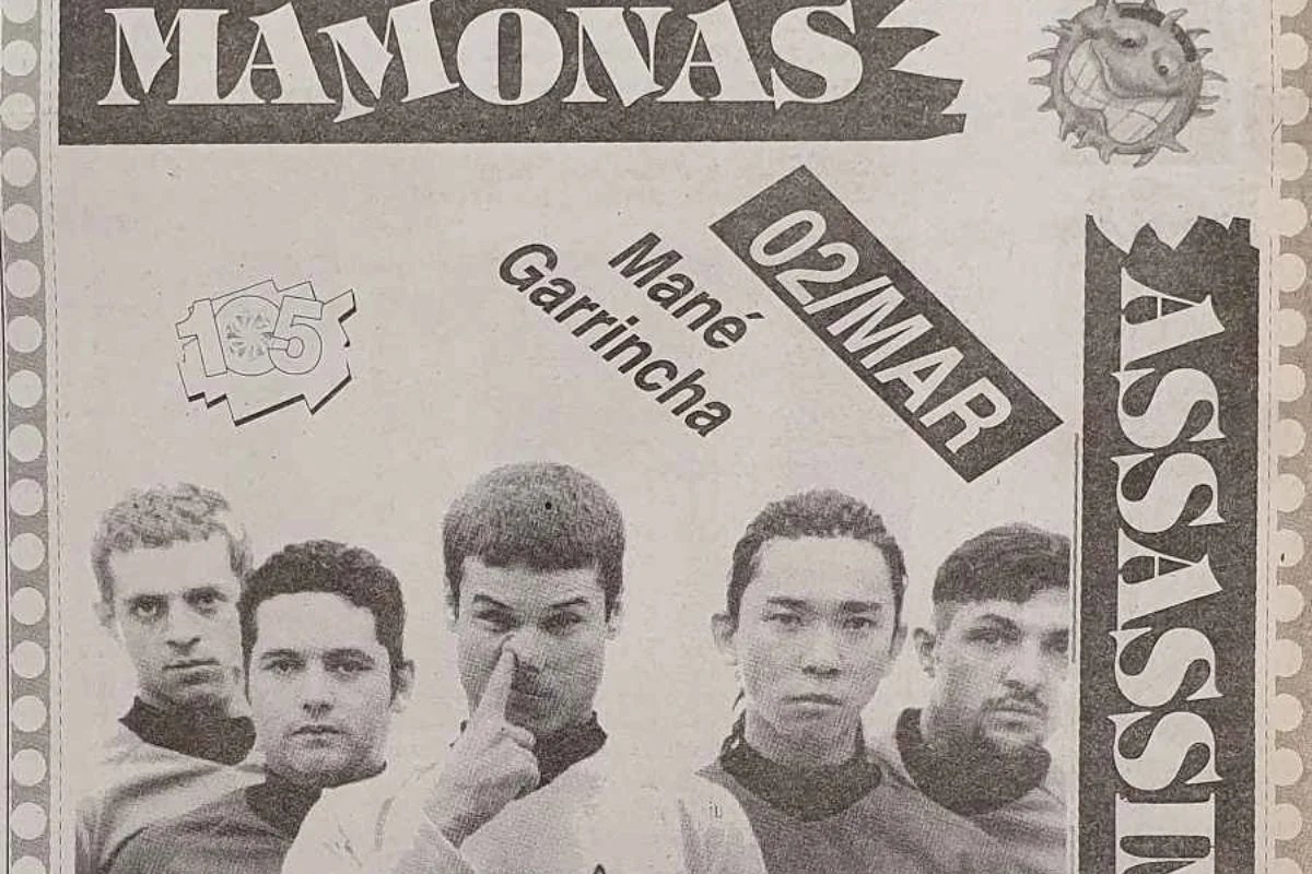 Anúncio do último show dos Mamonas, no estádio Mané Garrincha, em Brasília, em 2 de março de 1996 Anúncio do último show dos Mamonas, no estádio Mané Garrincha, em Brasília, em 2 de março de 1996
