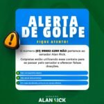 Golpistas usam nome de Alan Rick para prometer falsas doações e pedir documentos