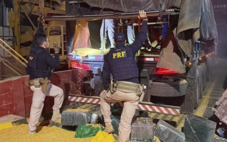 PRF realiza maior apreensão de cocaína do ano em carga de milho na BR-364
