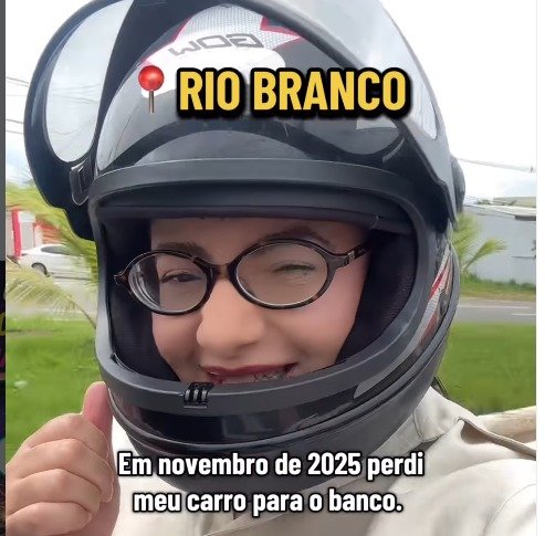 No Acre, influenciadora relata recomeço após perder carro para banco