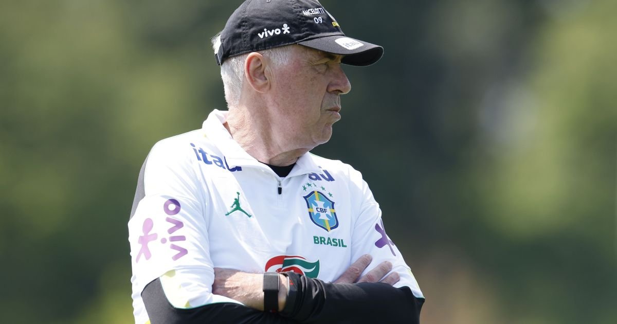 Ancelotti inicia semana com dúvidas na escalação da Seleção Brasileira