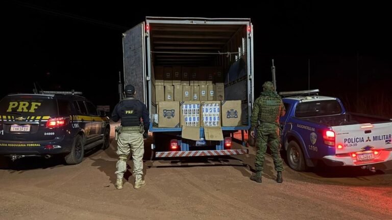 Operação integrada apreende quase 100 mil maços de cigarro boliviano na BR-364