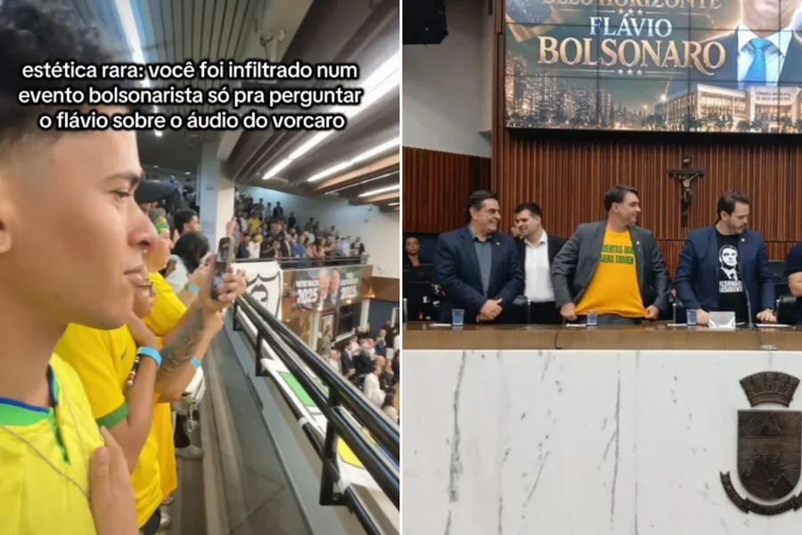 Manifestantes se infiltram em sessão e interrompem discurso de Flávio Bolsonaro