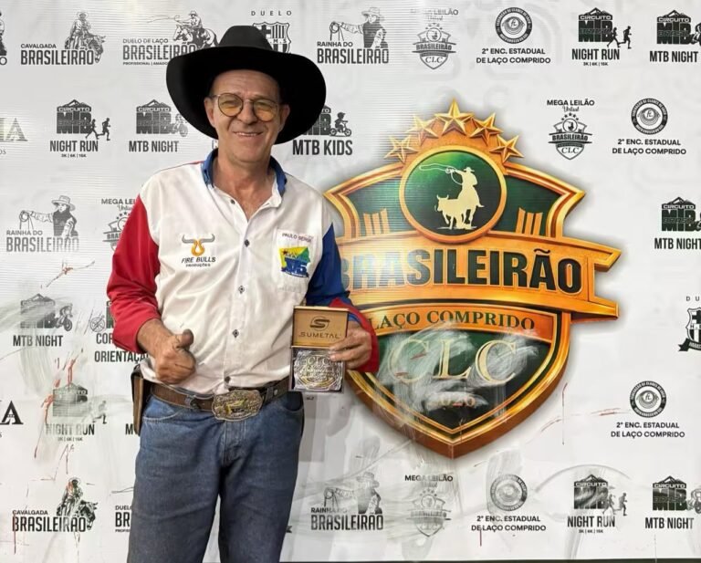 Paulo Sérgio leva nome de Sena ao topo em competição nacional de laço comprido