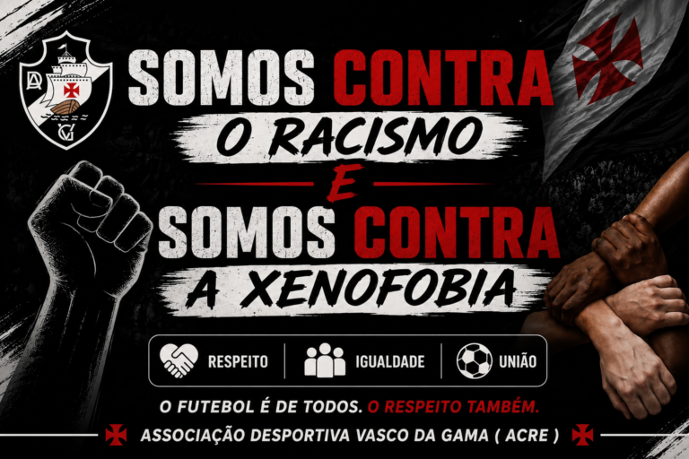 Vasco-AC manifesta apoio ao São Francisco e reforça repúdio a discriminação no futebol