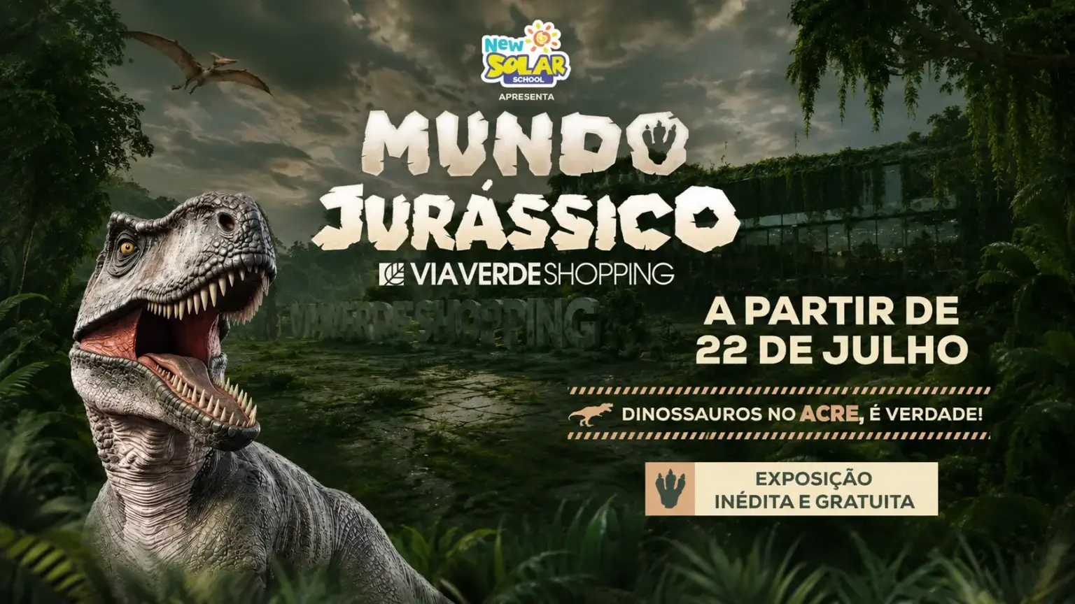 Mistério revelado: Via Verde Shopping abre as portas para a exposição “Mundo Jurássico”