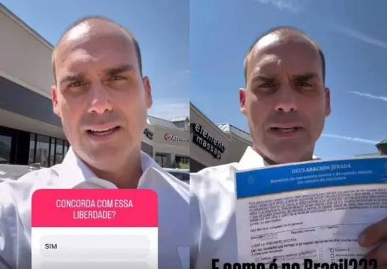 Eduardo Bolsonaro ataca obrigatoriedade de vacinas infantis previstas