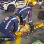 Acidente com moto próximo a ‘bandeiraço’ deixa dois feridos em Rio Branco